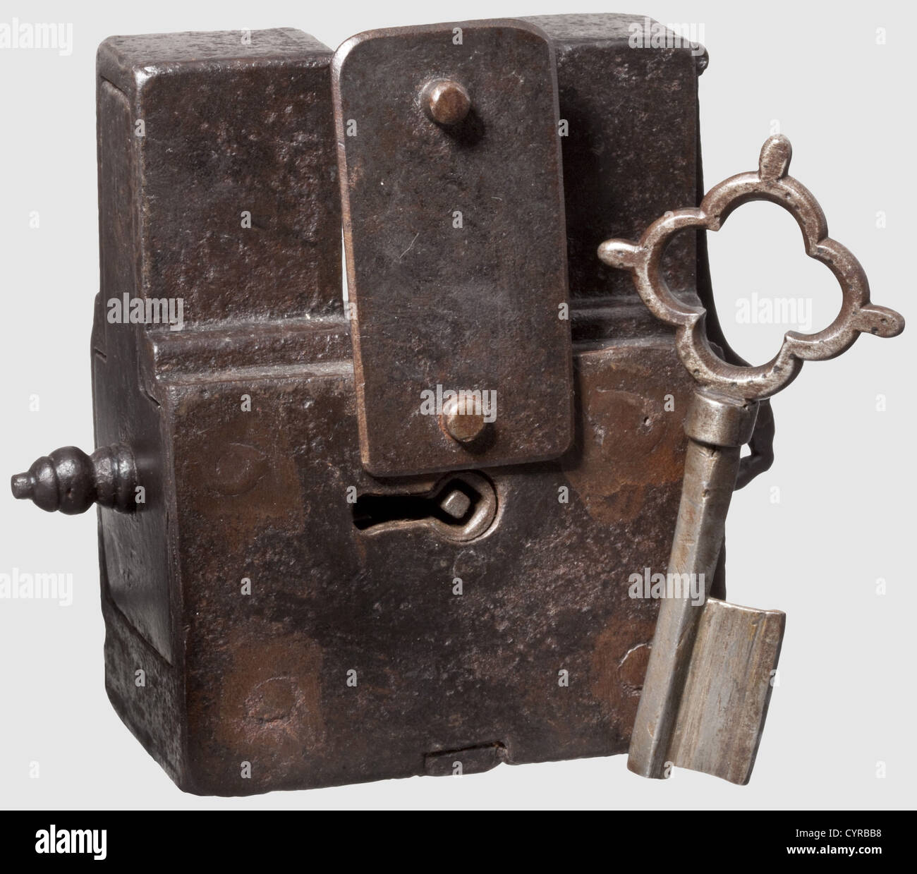 A large German doubleshackle padlock, 2nd half of the 16th century