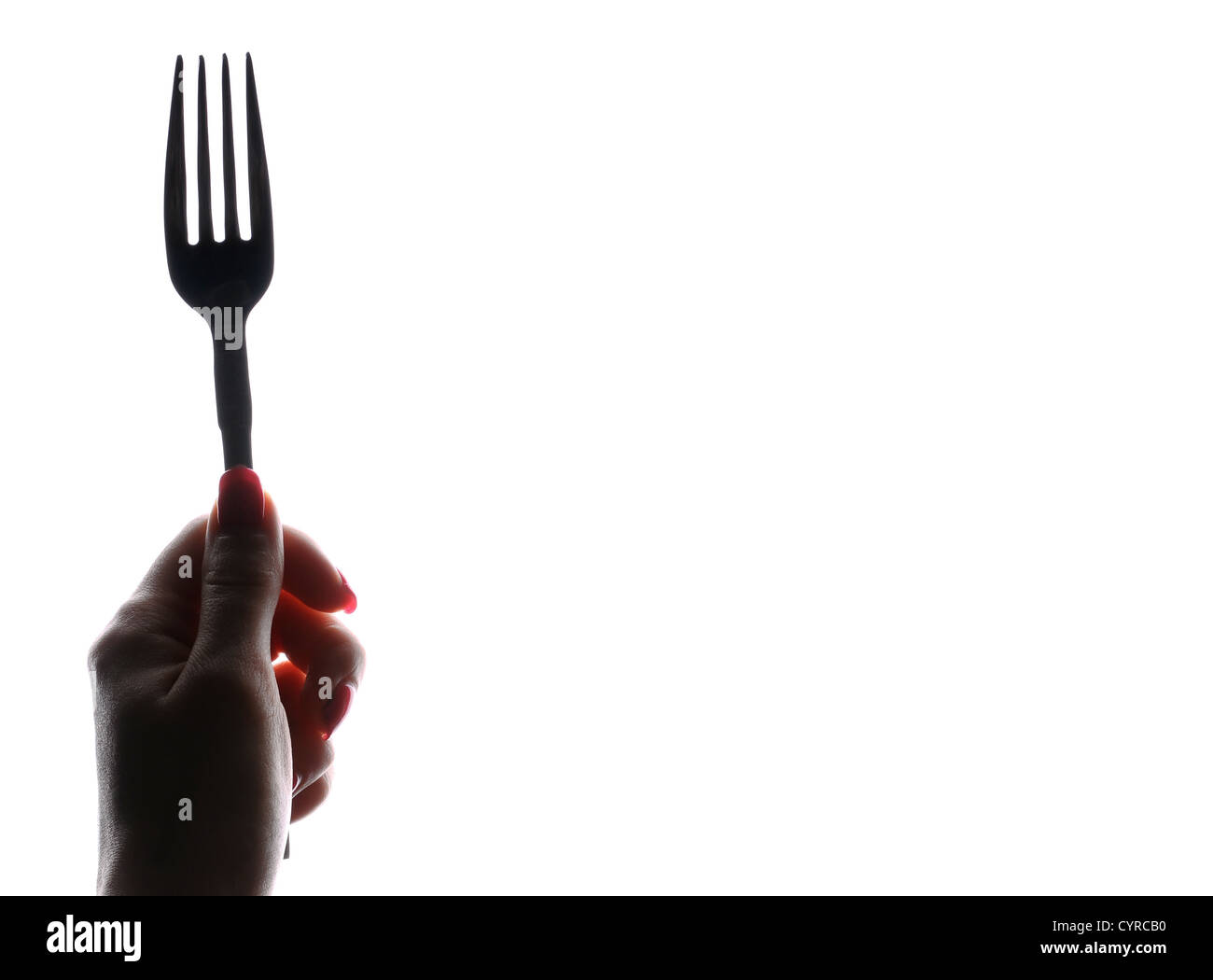 hand with fork Stock Photo Alamy