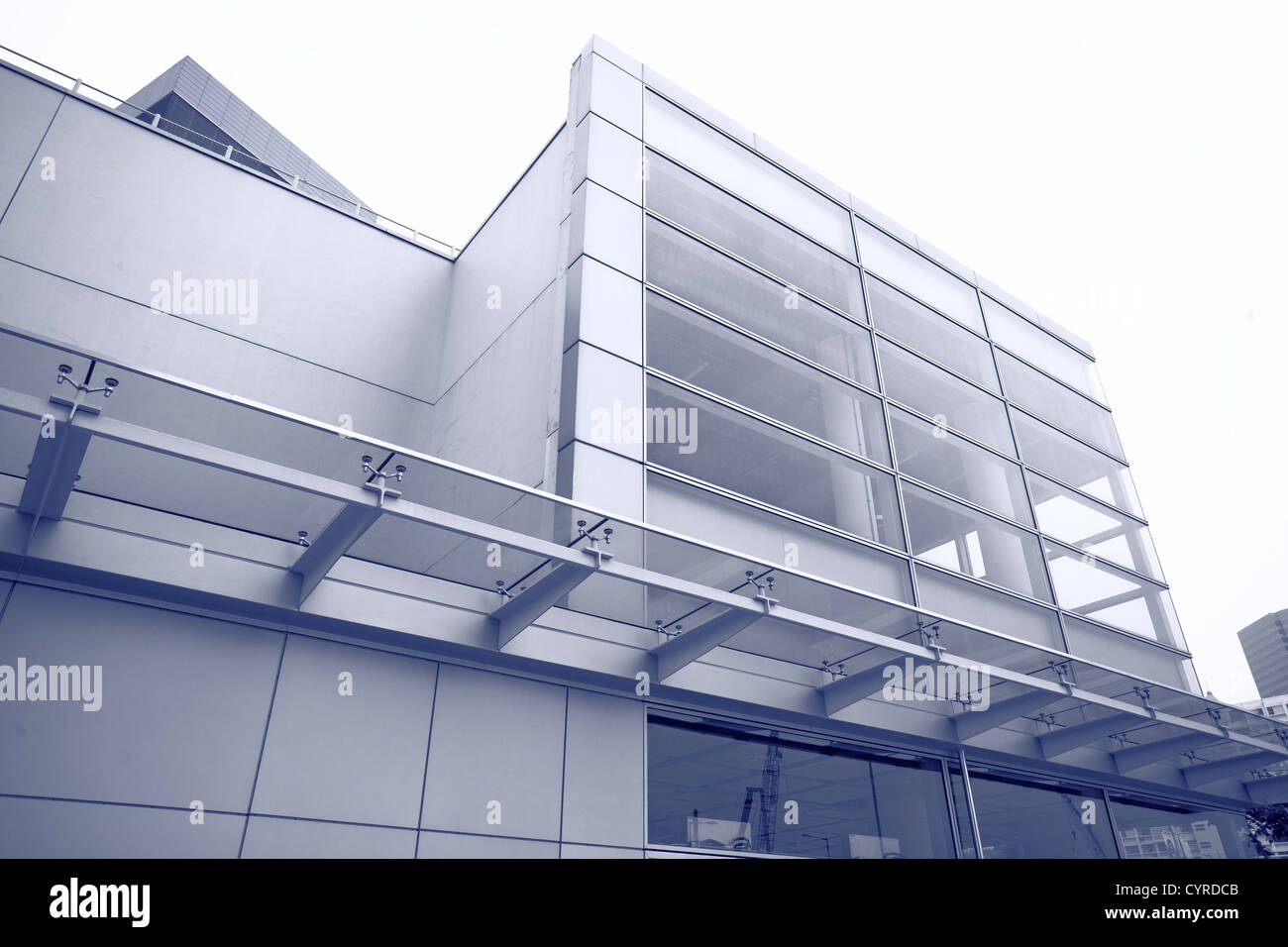 business center in blue tone Stock Photo - Alamy
