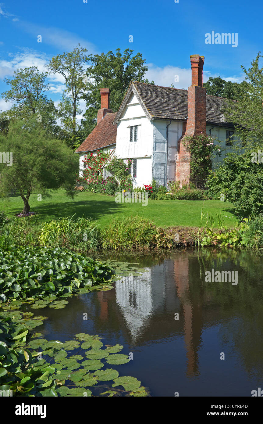 Summer at Lower Brockhampton Manor, Worcestershire, England, UK Stock Photo