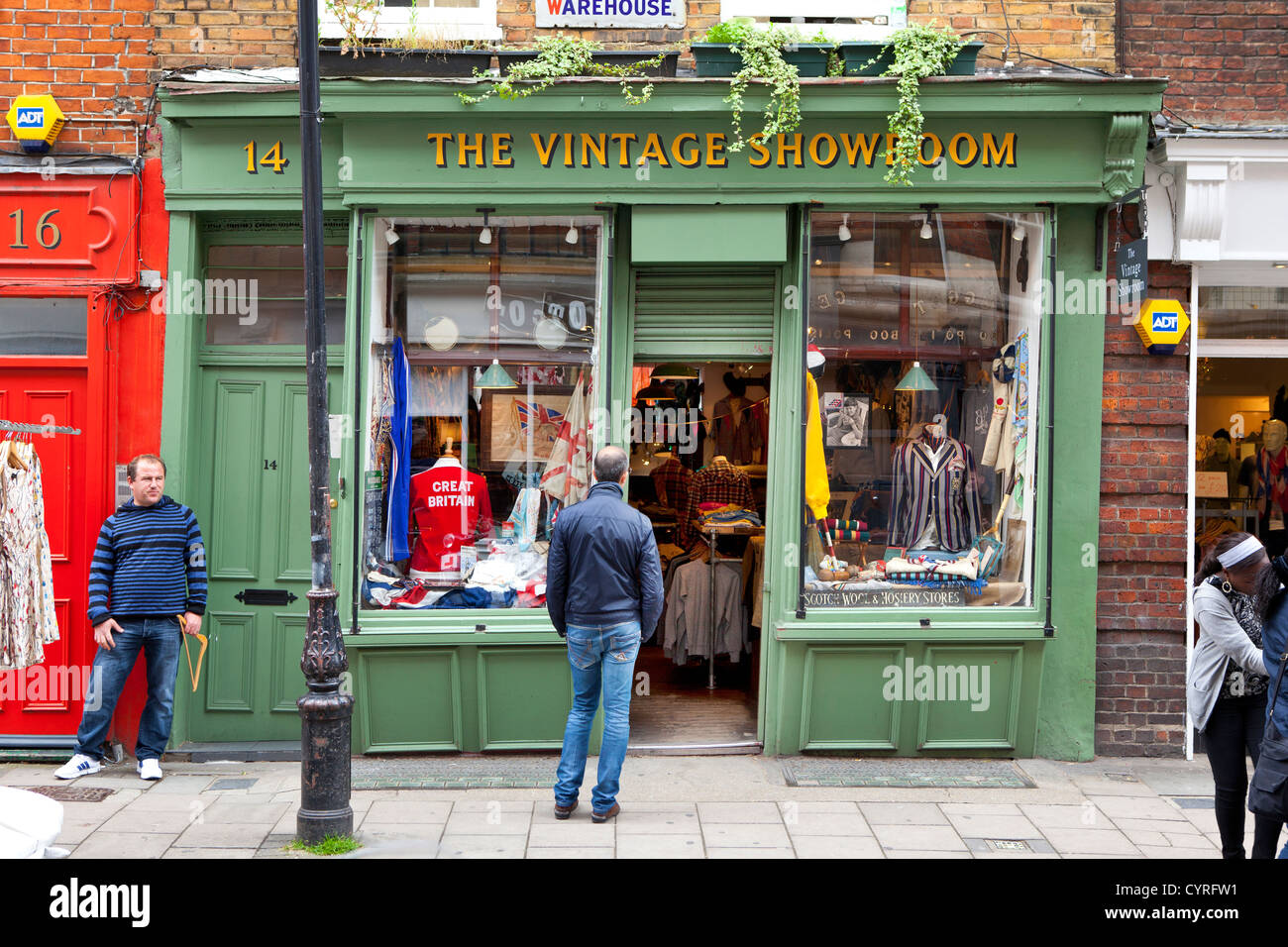 The vintage showroom shop, Seven Dials, Covent Garden, London. Stock Photo