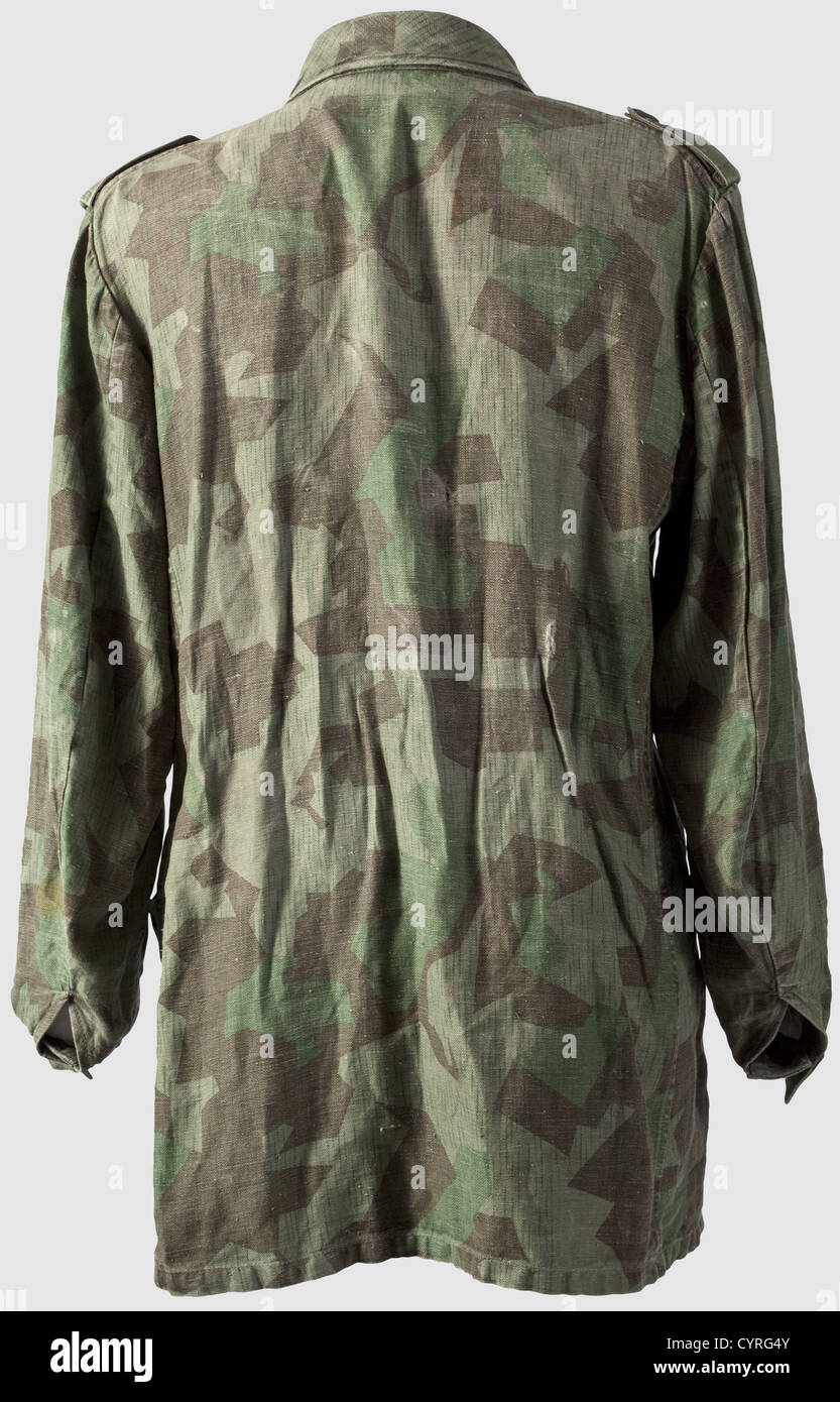 A camouflage jacket for Luftwaffe divisions,the exterior printed with ...