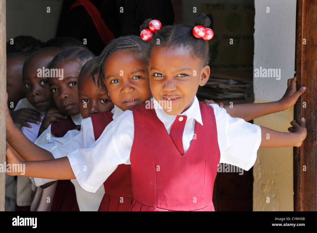 Children in a kindergarden, Stone Town of Zanzibar, Tanzania Stock Photo