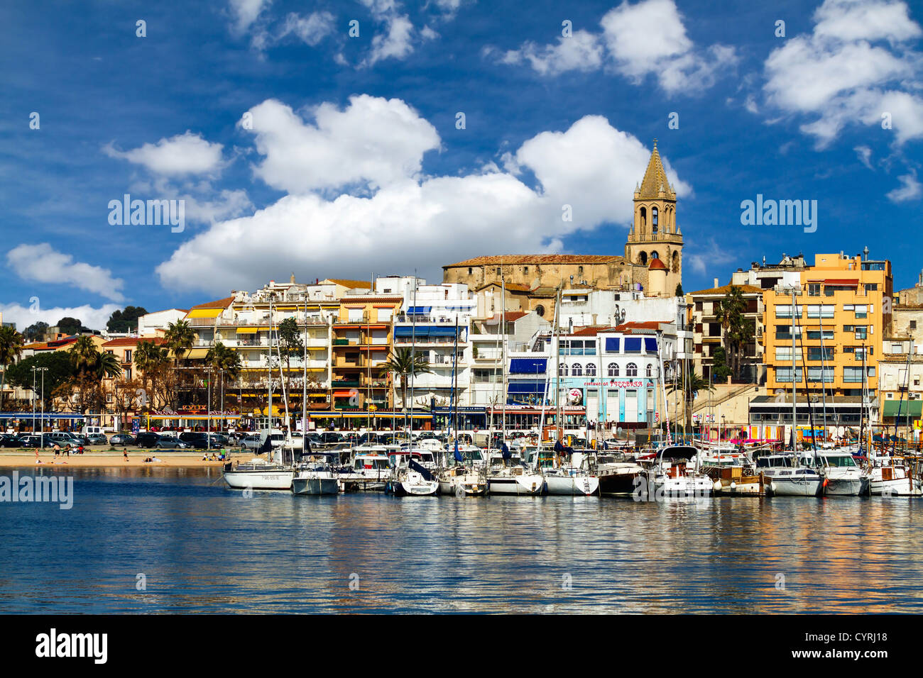 Nice small town in Spain (Palamos) Stock Photo