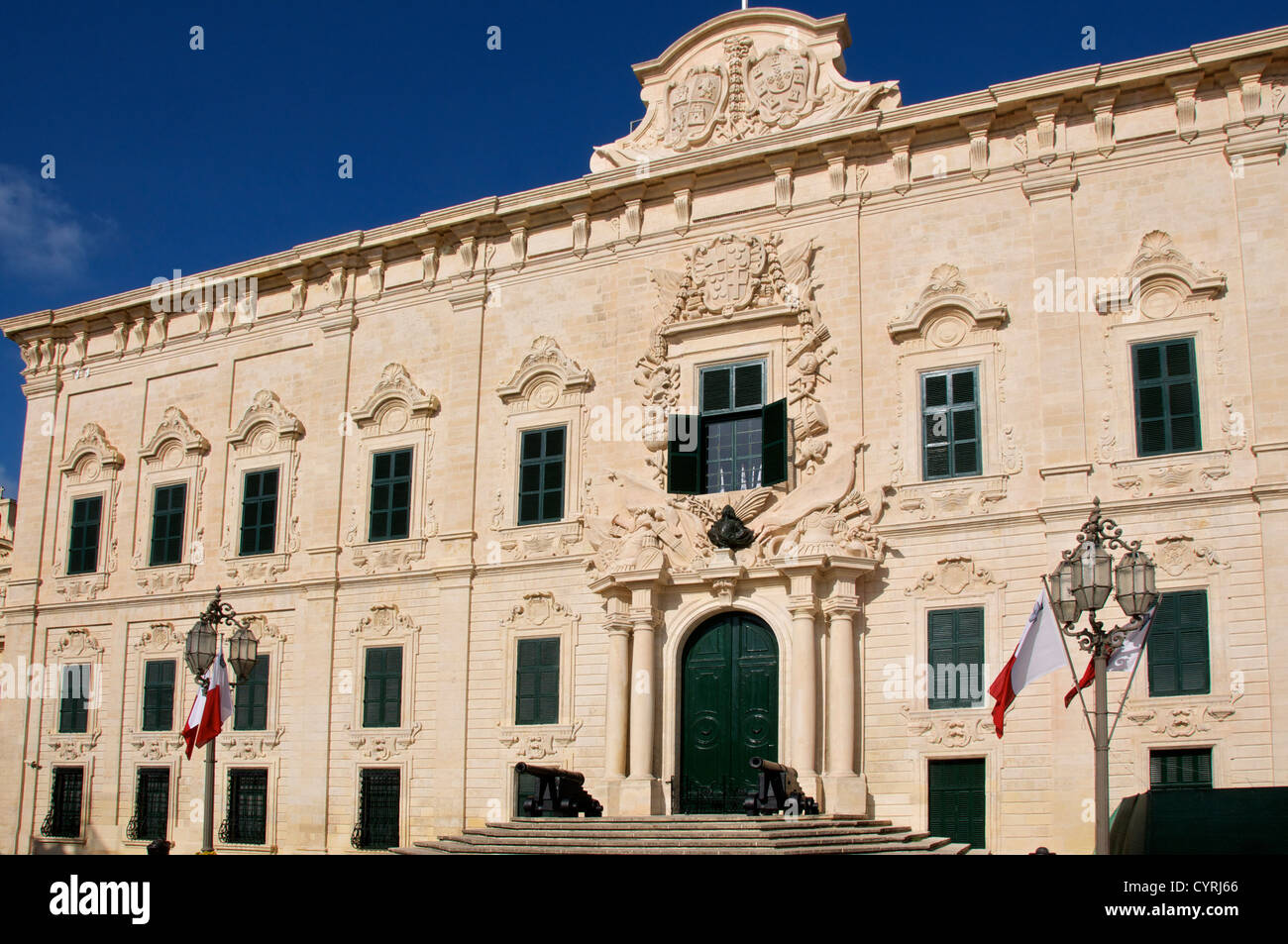 Auberge de Castille Prime Ministers Office Valletta Malta Stock Photo