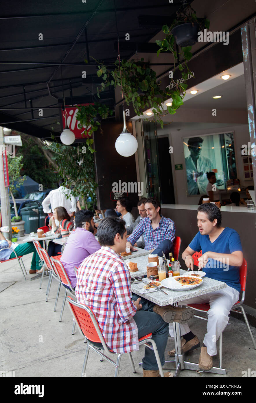 Caffe Toscano Restaurant Cafe in La Condesa i Mexico City DF Stock Photo