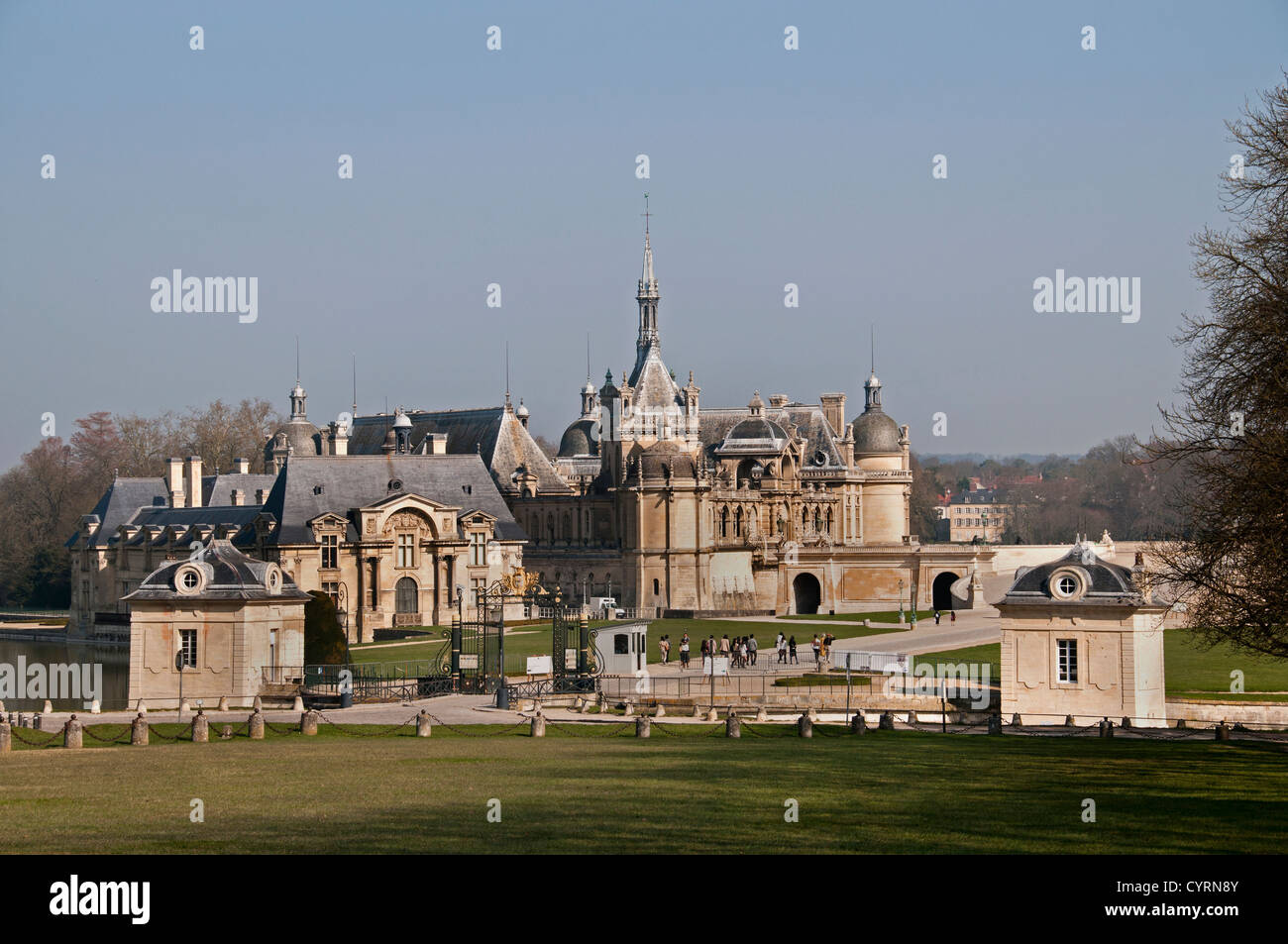 The Château de Chantilly Musee Condee region Picardy  France French Stock Photo