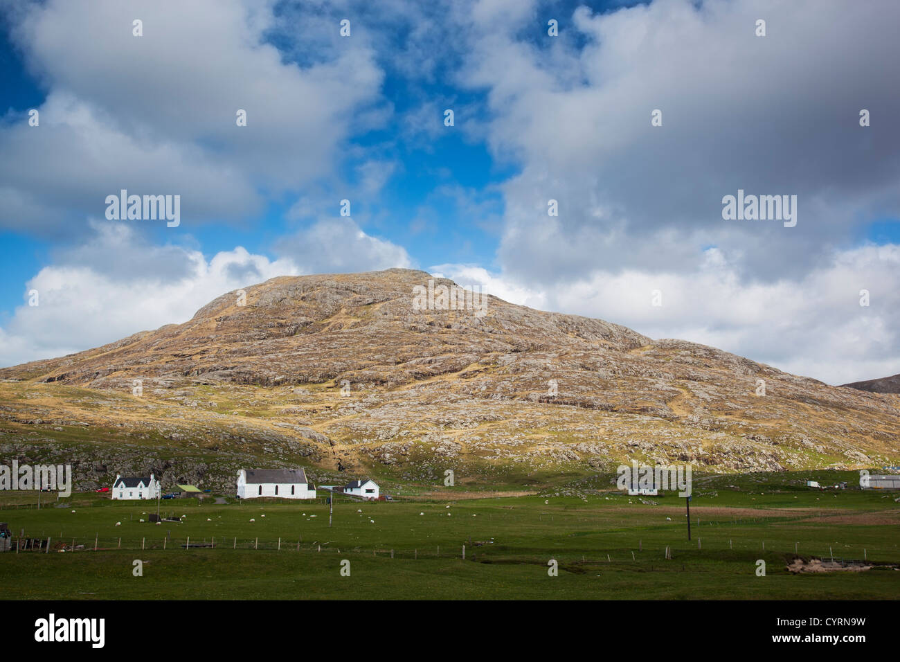 View of one of the hills on the West coast of Barra, Outer Hebrides, Scotland, UK Stock Photo