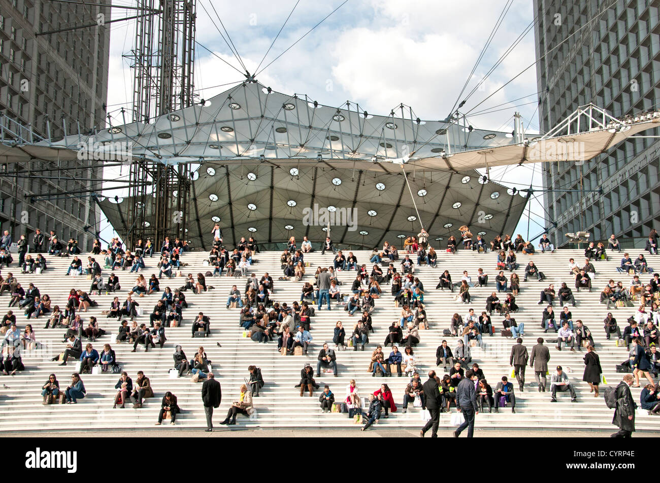 Paris La Defense The Great  La Grande Arche  by Otto von Spreckelsen France Stock Photo