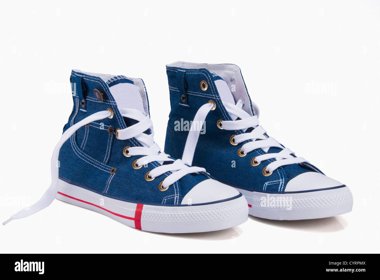 blue canvas sneakers