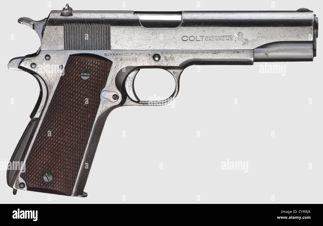 A Colt mod. 1911, cal..45 ACP, no. C112263. Bright bore 