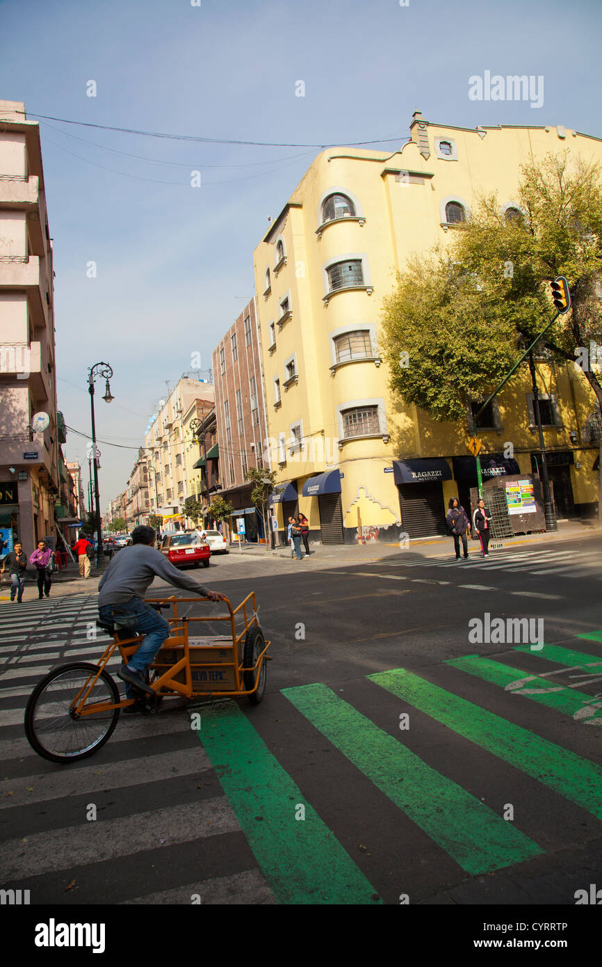 Avenida 20 de Noviembre - a main thoroughfare in central Mexico City DF Stock Photo