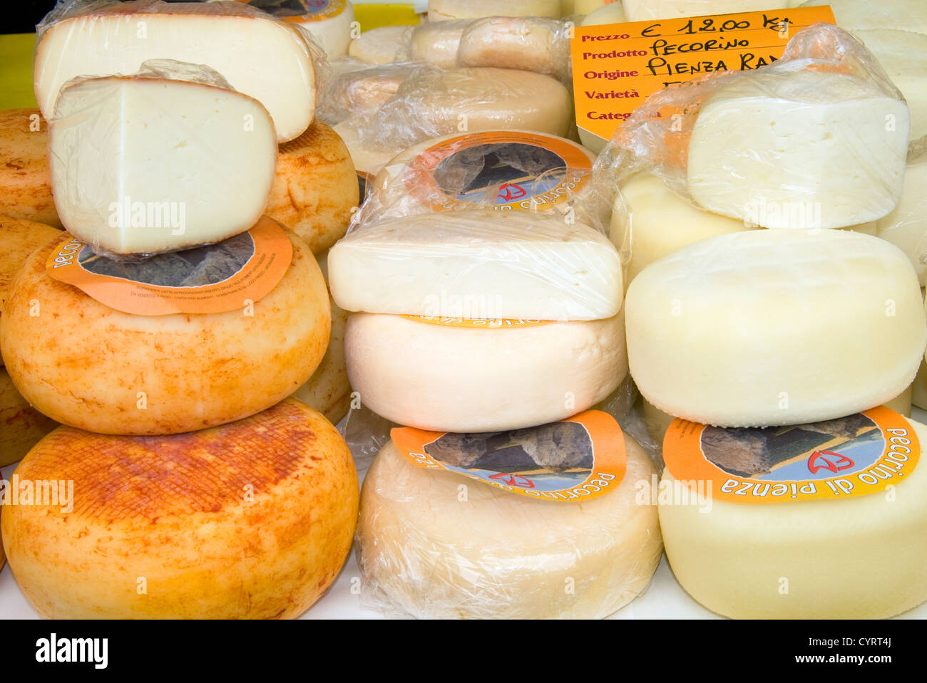 Pecorino cheese, Firenze, Tuscany, Italy Stock Photo