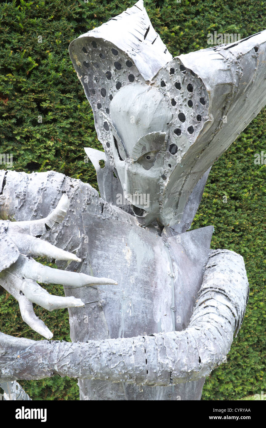 Galvanised Steel Sculpture depicting William Shakespeare play Lady Macbeth England, UK Stock Photo