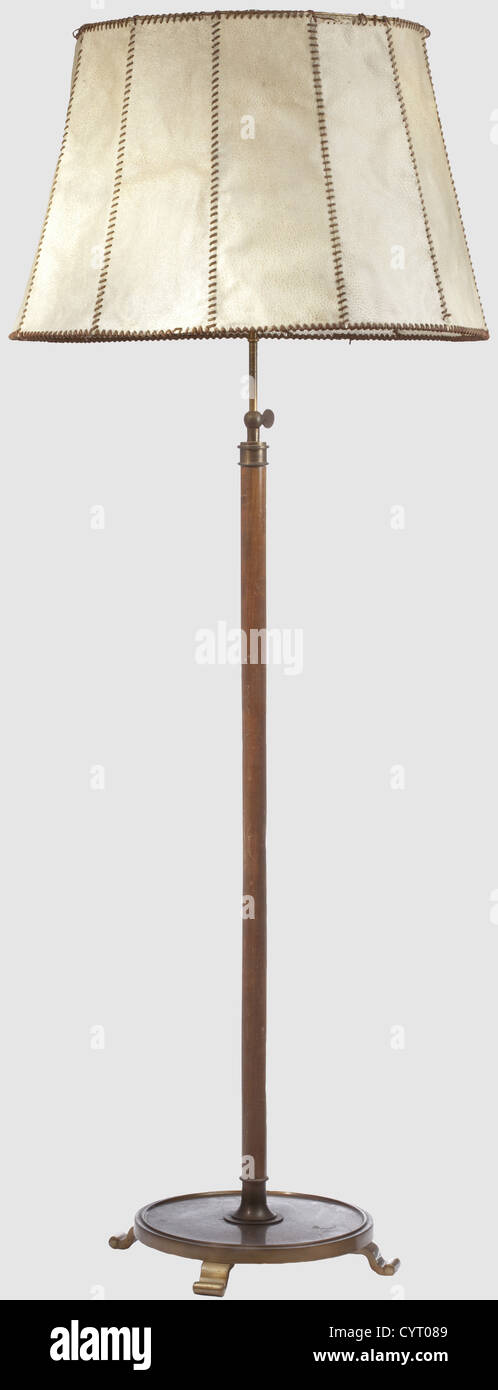 Adolf Hitler - Leonard Gall und Gerdy Troost,a large ceiling light and  standard lamp from the Führerbau in Munich The collonades of the ground  floor as well as both floors of the