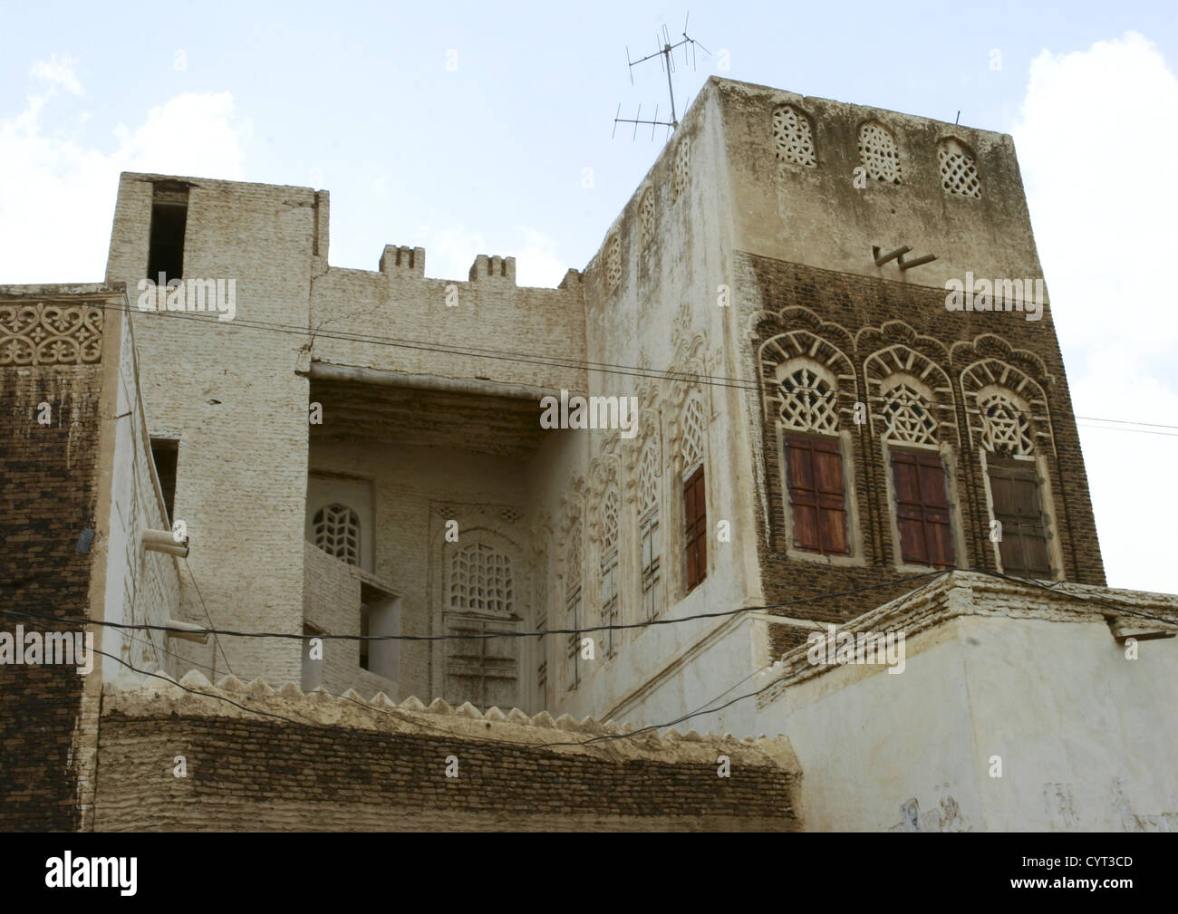 Sculpted Front Of A House In Zabid, Yemen Stock Photo Alamy
