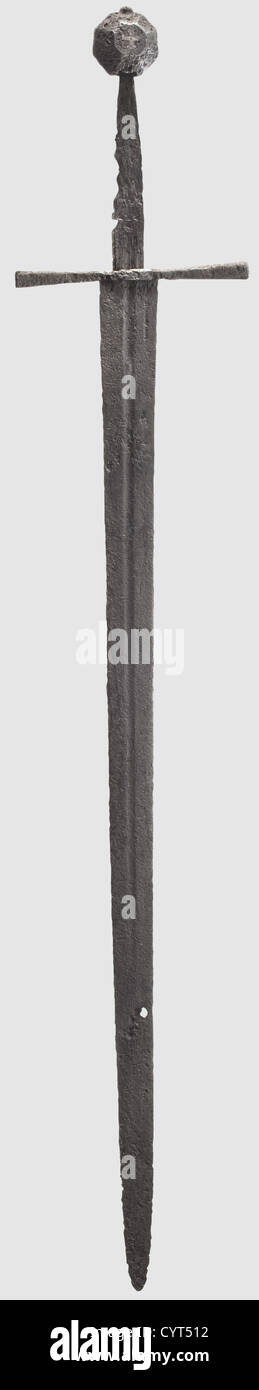A German hand and a half knightly sword,2nd half of the 14th century ...