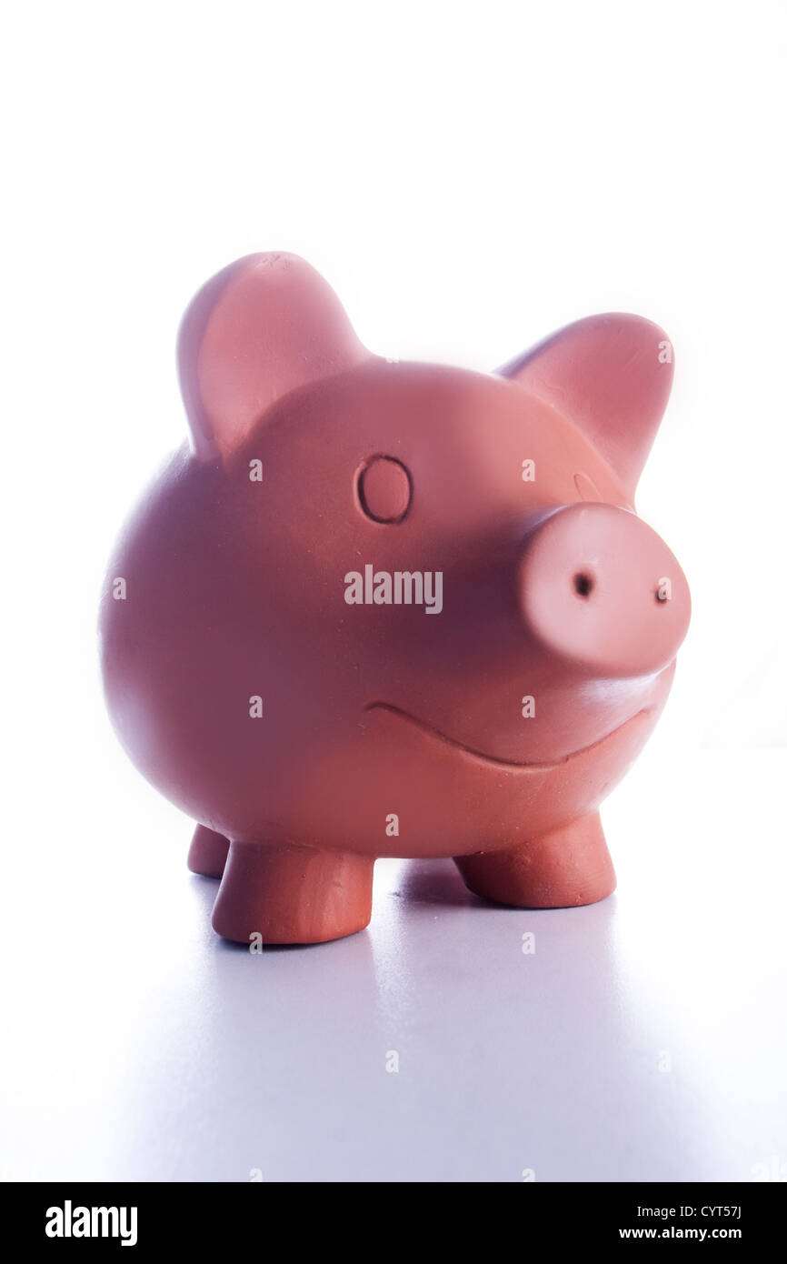 Piggy bank isolated on white background Stock Photo - Alamy