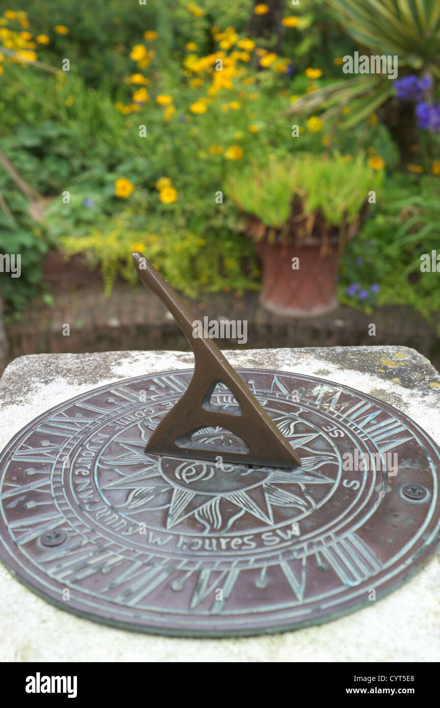 Garden sundial, England, UK Stock Photo Alamy