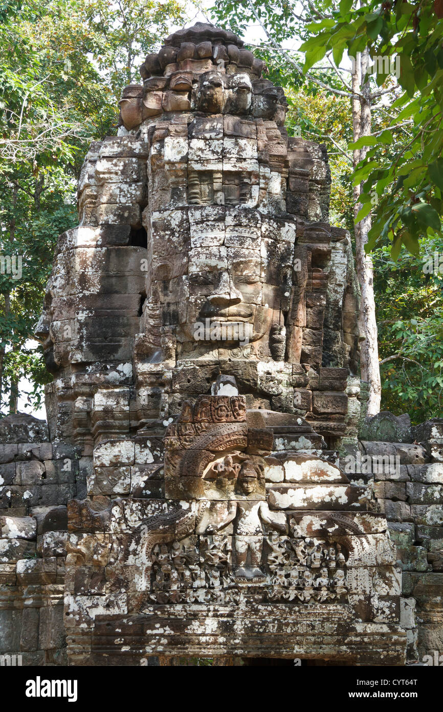 Part of the Temple Ta Som in the Angkor Temple Park, Cambodia Stock ...