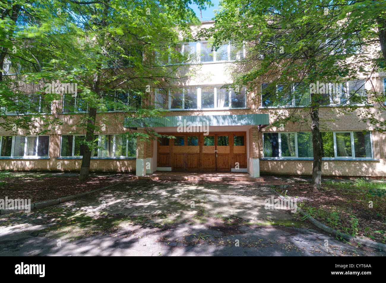 semi-abandoned abandoned children summer camp site buildings pioneer ...