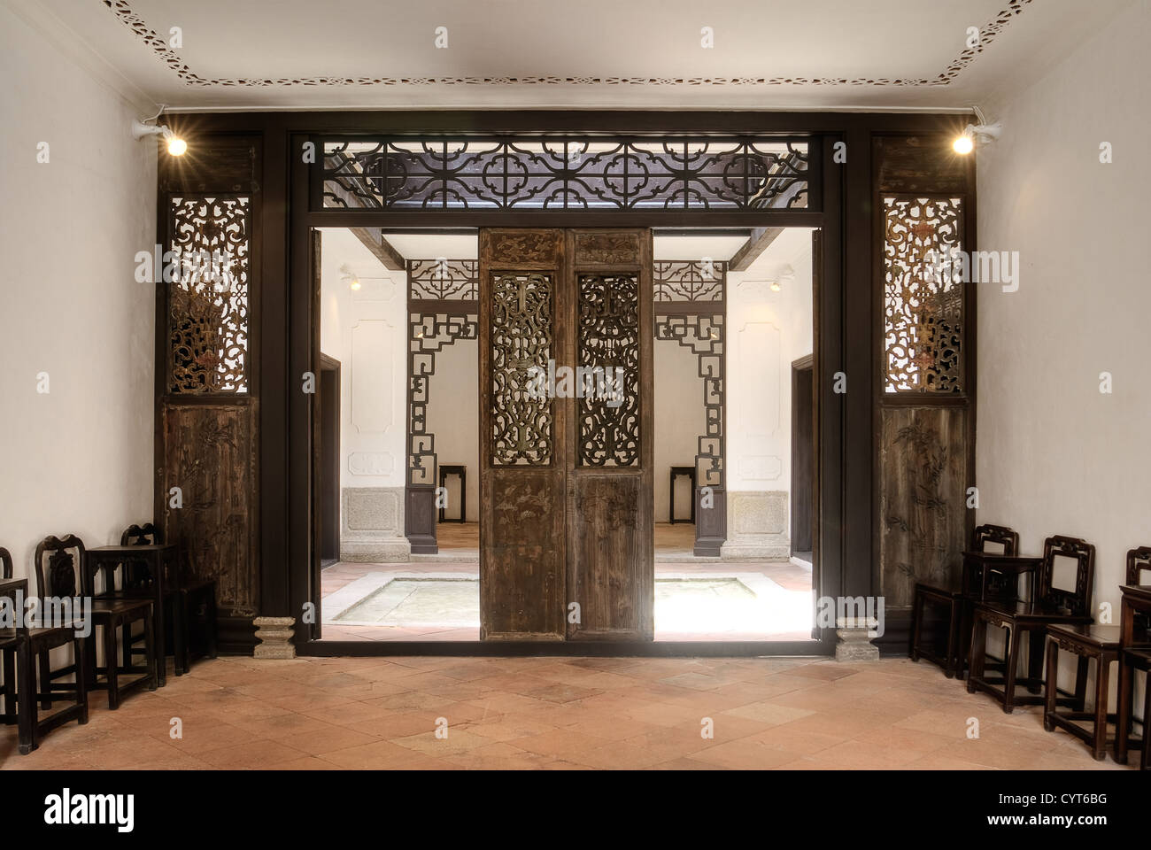 Ancient chinese architecture interior window hi-res stock photography ...