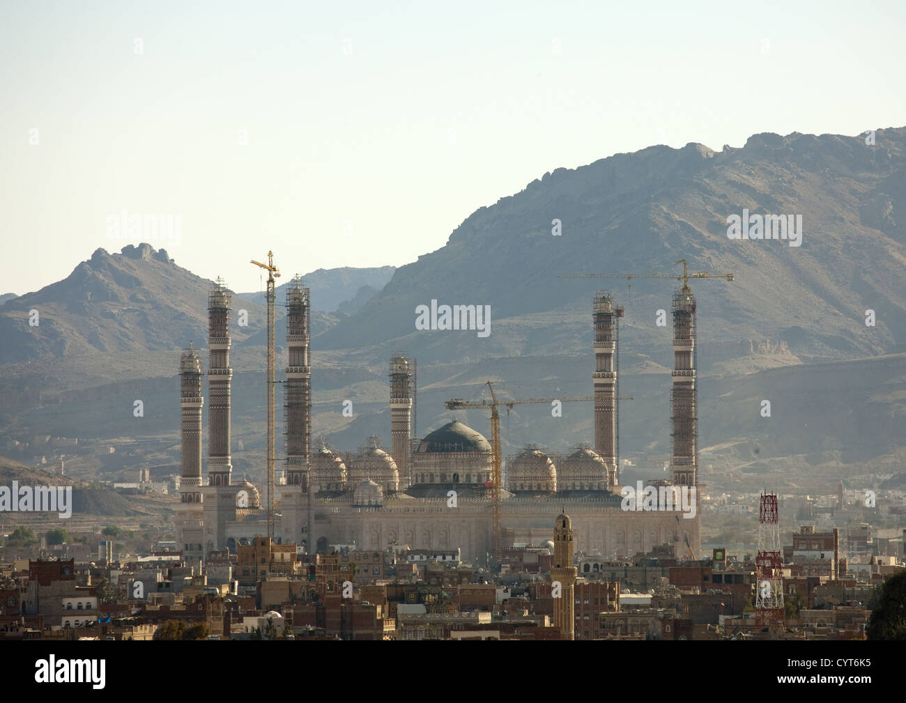 Impressively Al-saleh Mosque Under Contruction In Sanaa, Yemen Stock Photo