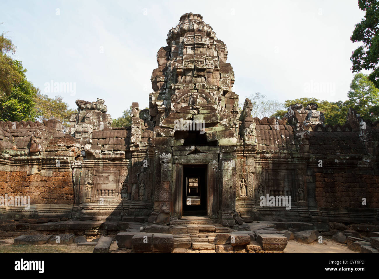 Part of the Temple Ta Som in the Angkor Temple Park, Cambodia Stock ...