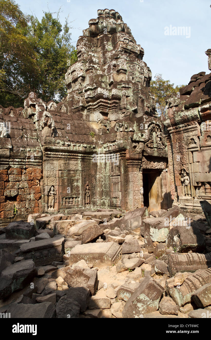 Part of the Temple Ta Som in the Angkor Temple Park, Cambodia Stock ...