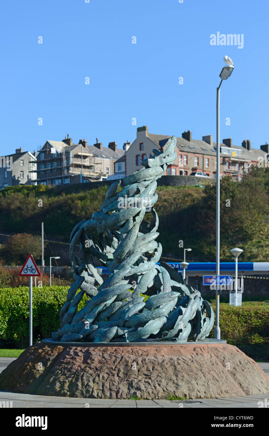 'The Whiting Shoal', outdoor sculpture. Bransty Row, North Shore