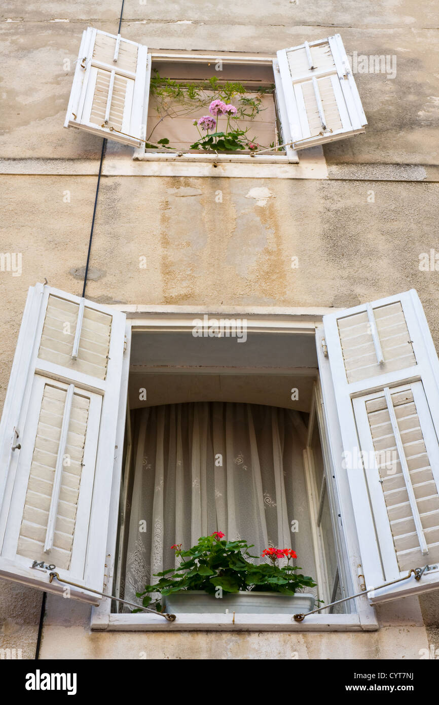 Window with Flowers, Dalmatia, Zadar, Croatia Stock Photo Alamy