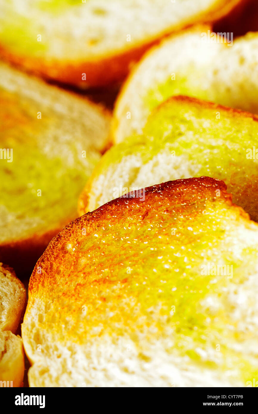 TOAST BREAKFAST WITH OLIVE OIL Stock Photo Alamy