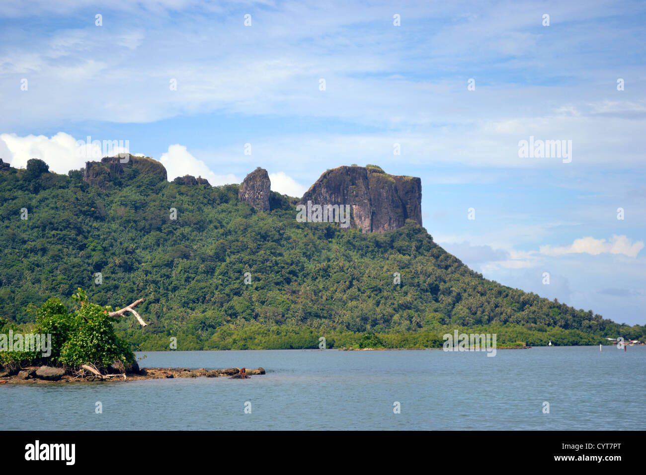 Sokehs Ridge, natural landmark of Pohnpei Island, Federated States of Micronesia Stock Photo