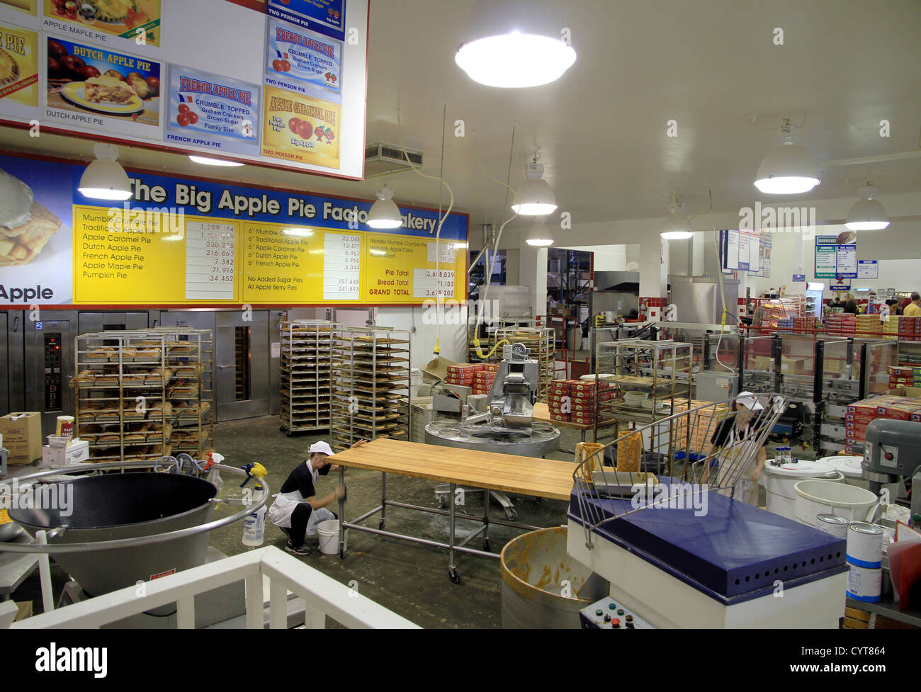 Big Apple Pie Factory Stock Photo Alamy