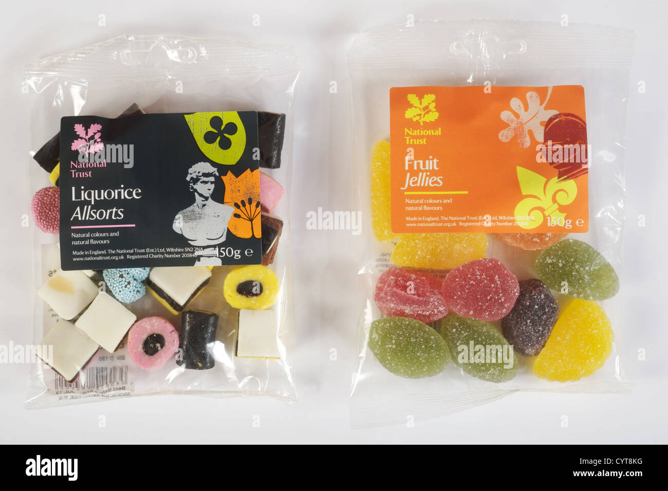 National Trust liquorice allsorts and fruit jellies sweets Stock Photo