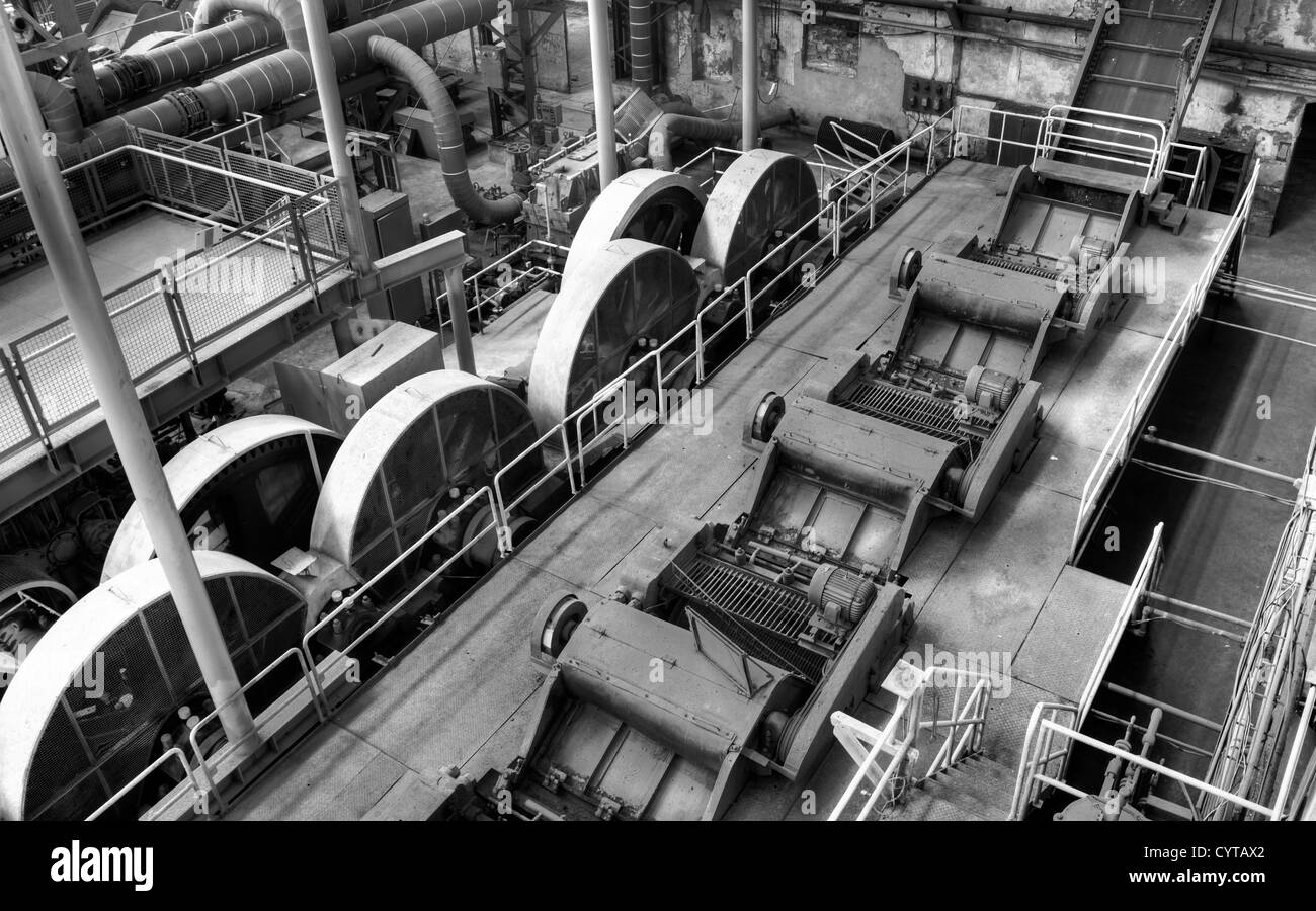 Old factory buildings inside Black and White Stock Photos & Images Alamy