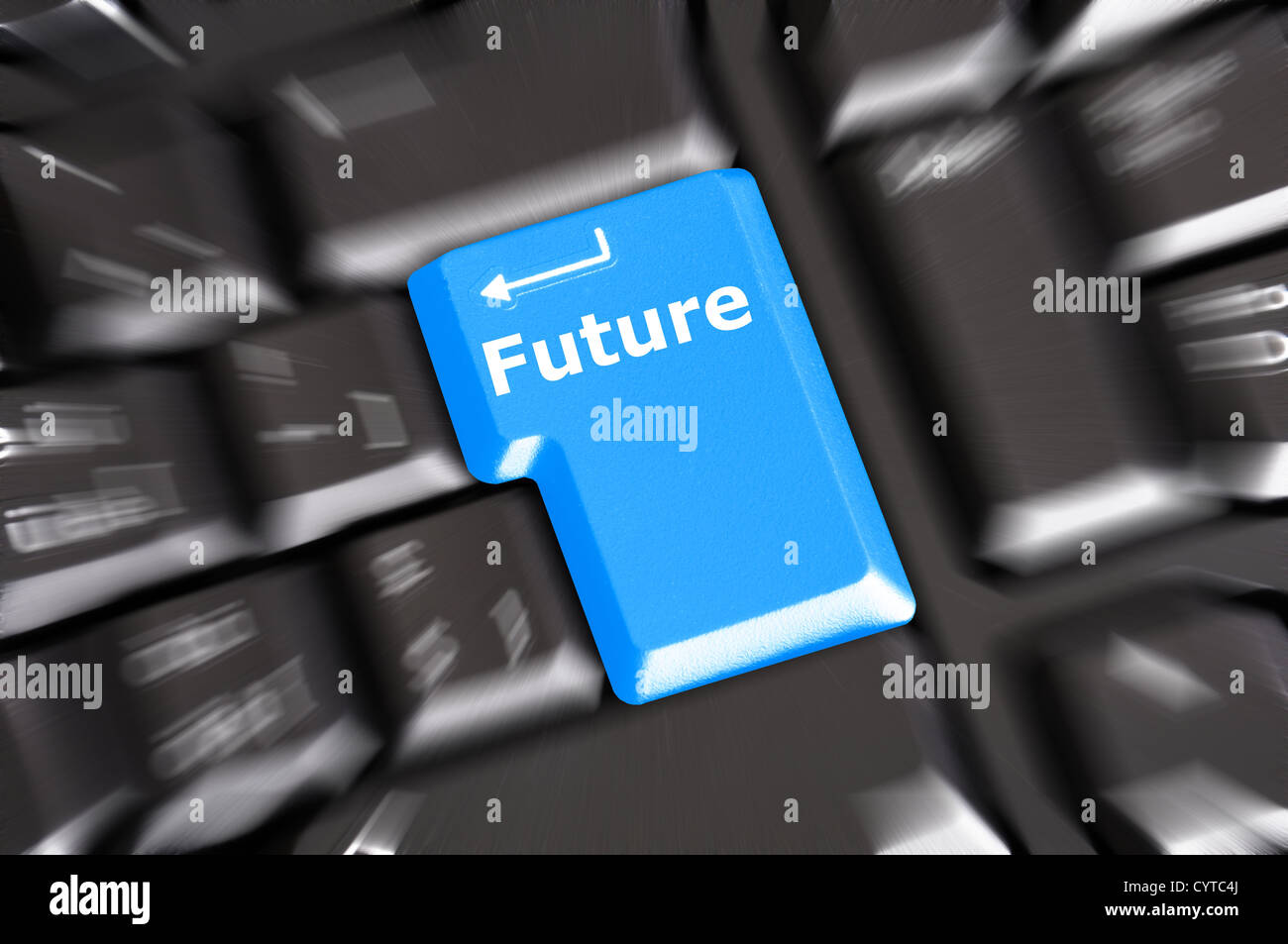 Future key keyboard showing forecast hi-res stock photography and ...