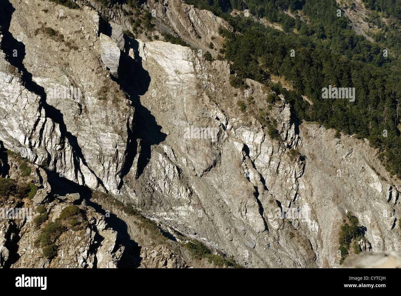 The dangerous rocky ravine in the high mountain Stock Photo Alamy