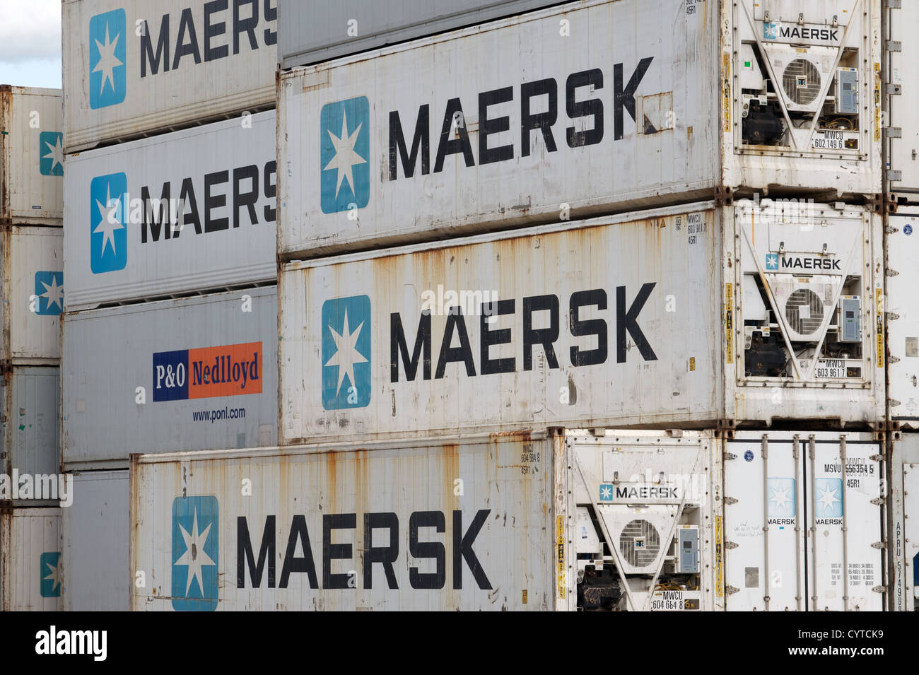 Maersk containers Stock Photo