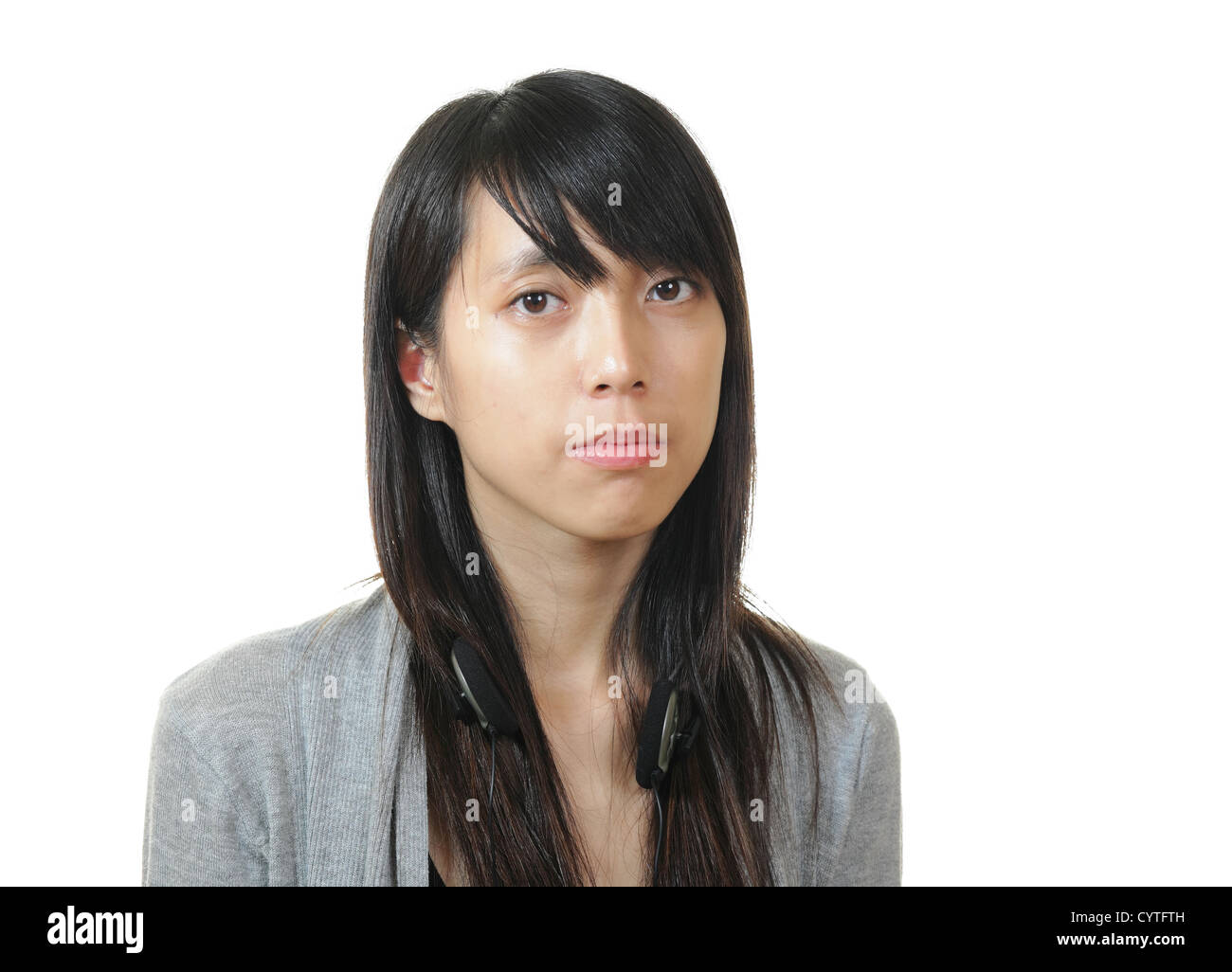 girl with white background Stock Photo Alamy