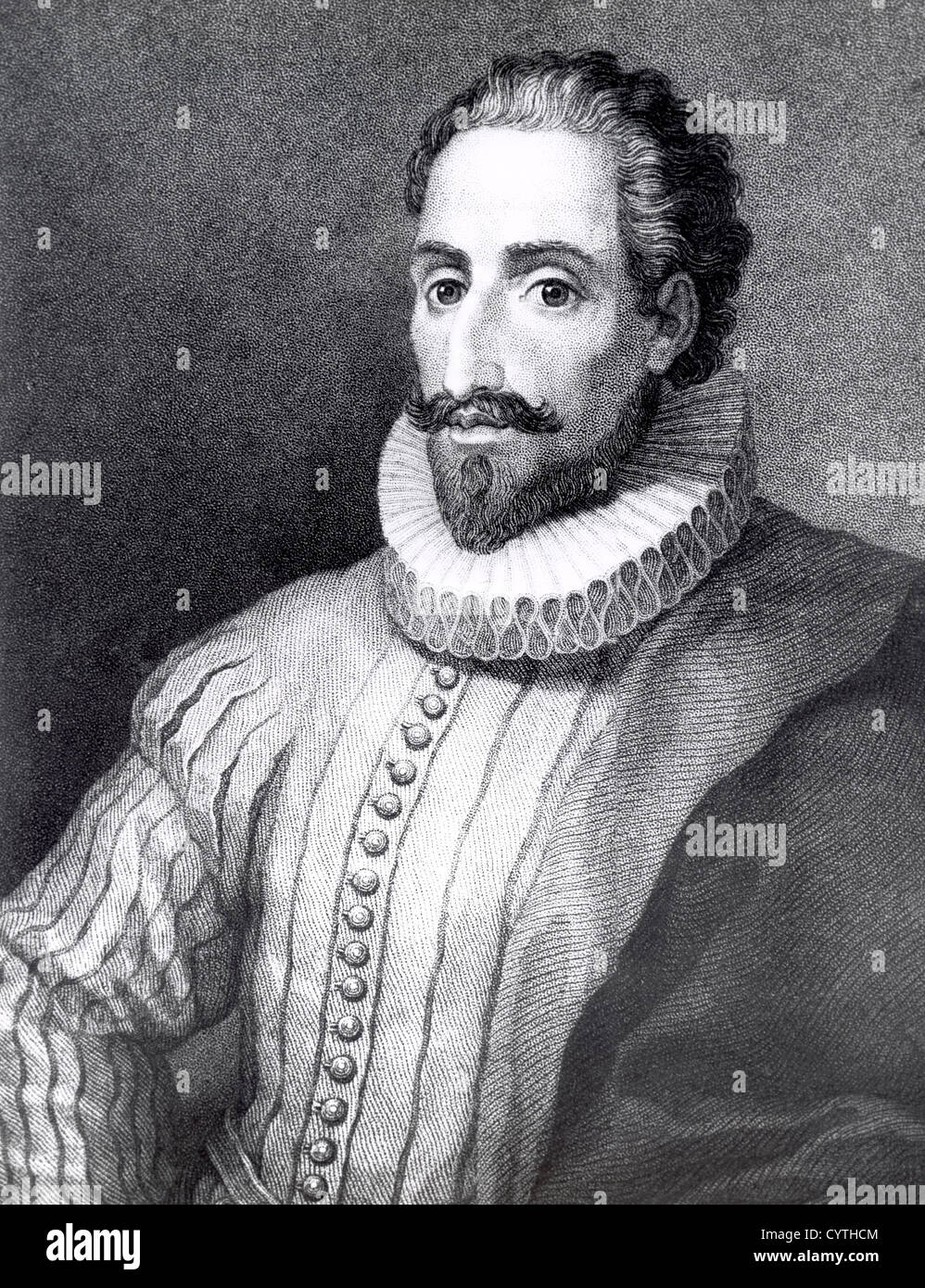 Cervantes, Spanish author Stock Photo