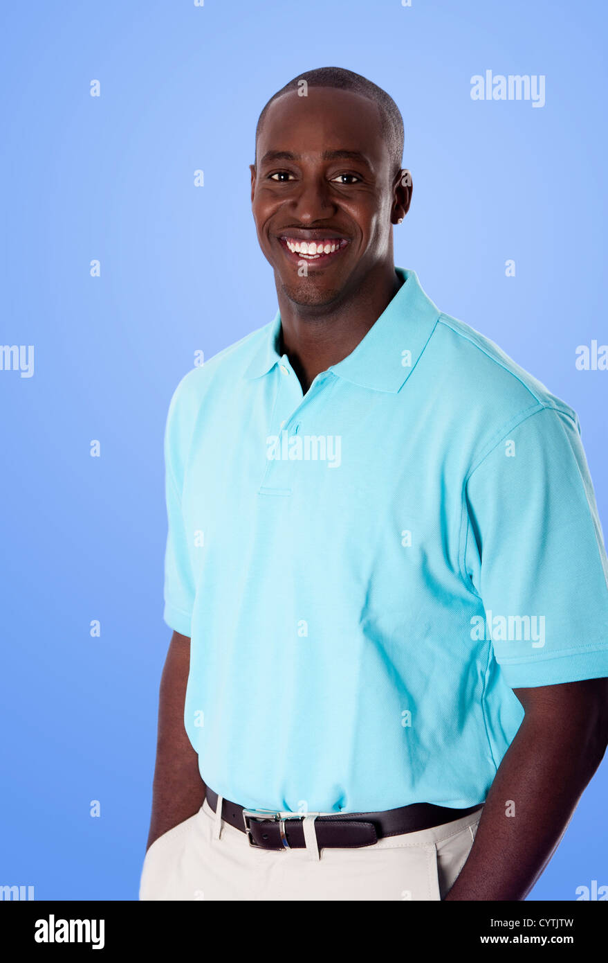 African american man in polo hi-res stock photography and images - Alamy