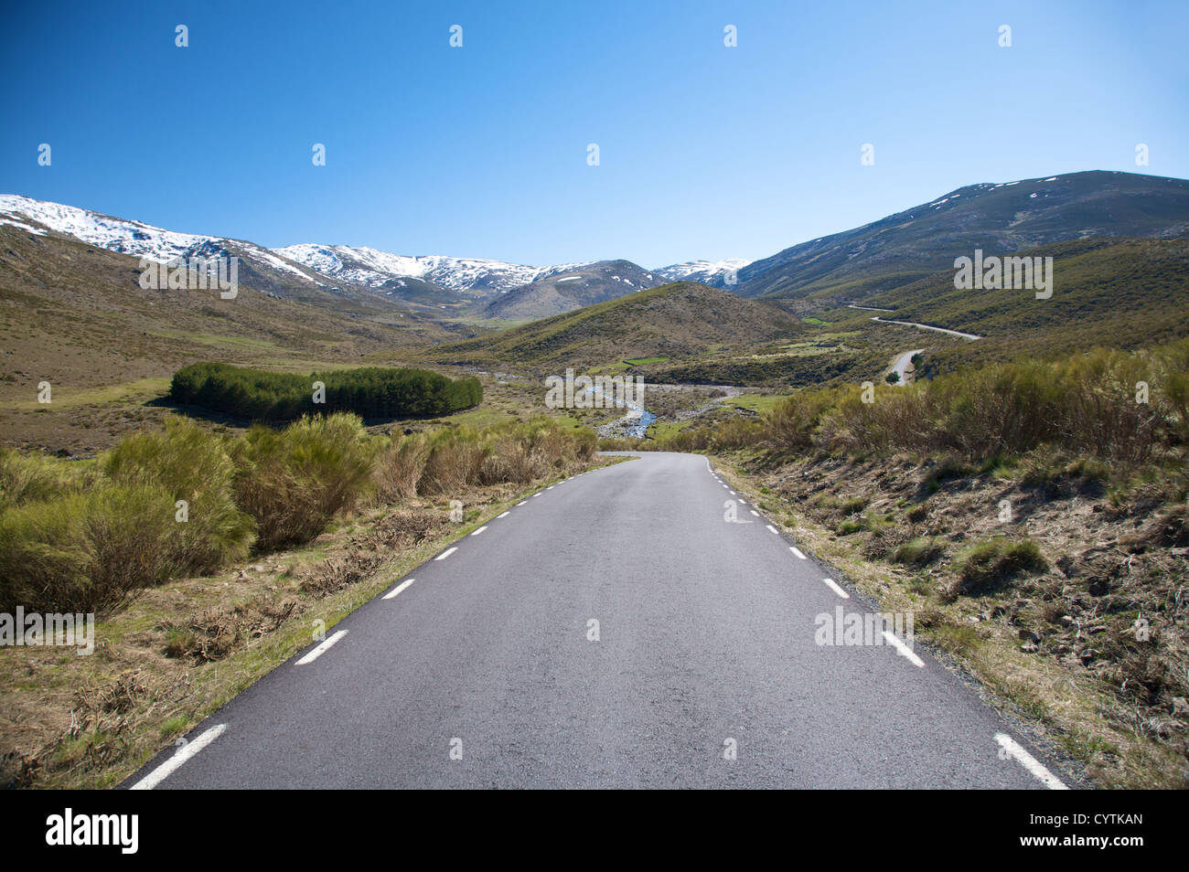 rural road at gredos mountains in avila spain Stock Photo - Alamy