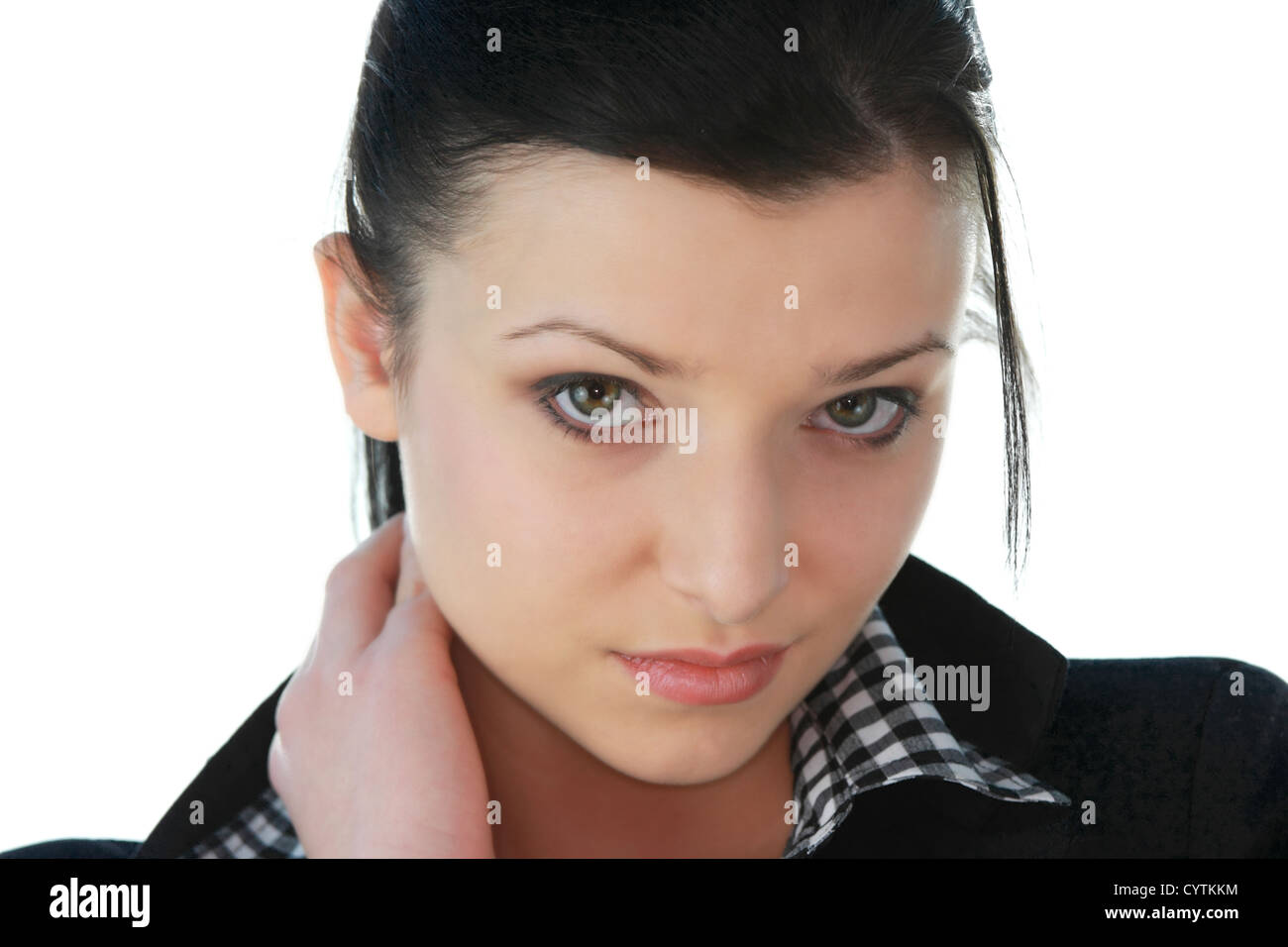 Business woman isolated on white background Stock Photo - Alamy