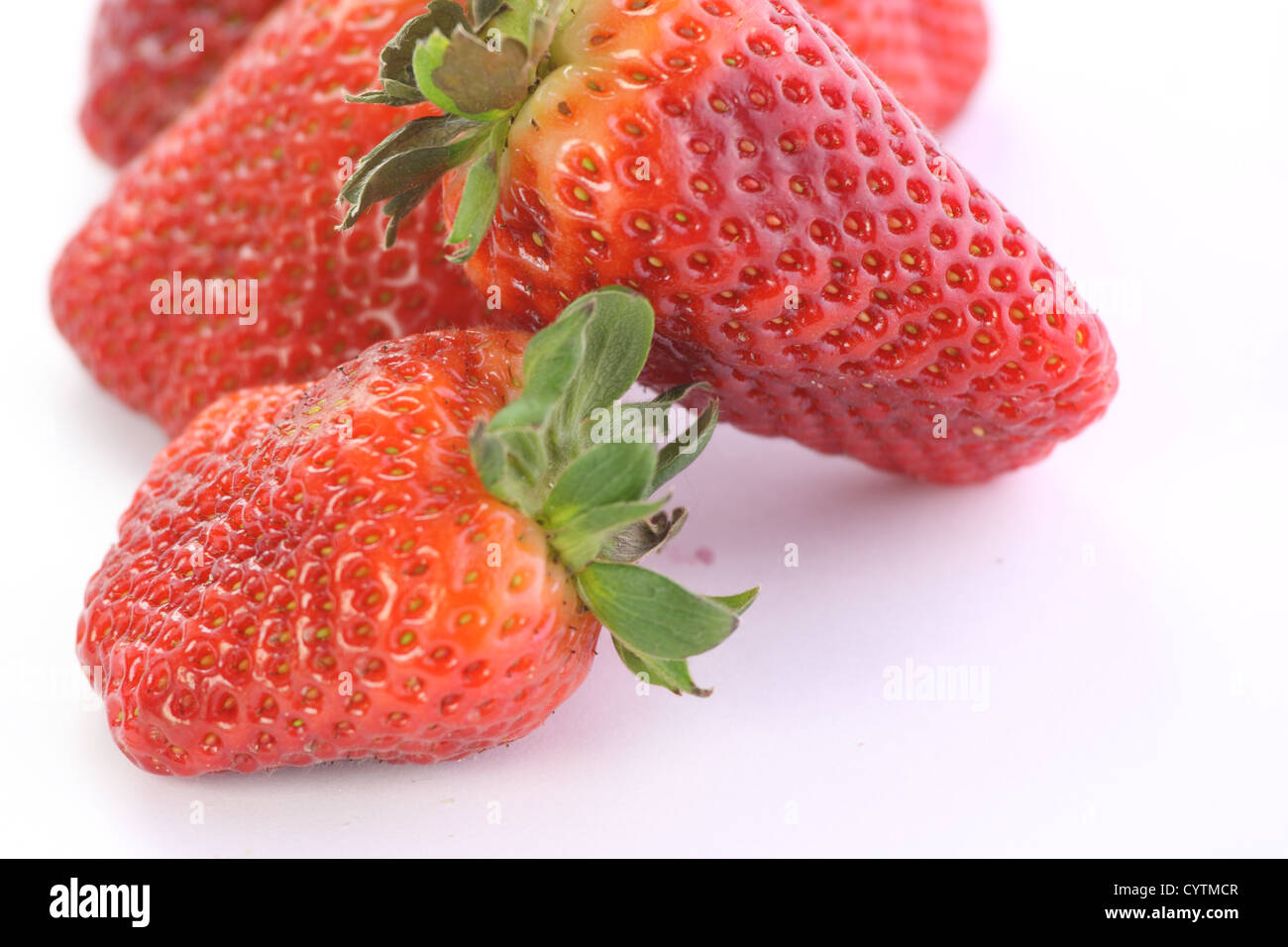 Fresh and tasty strawberries over white background Stock Photo - Alamy