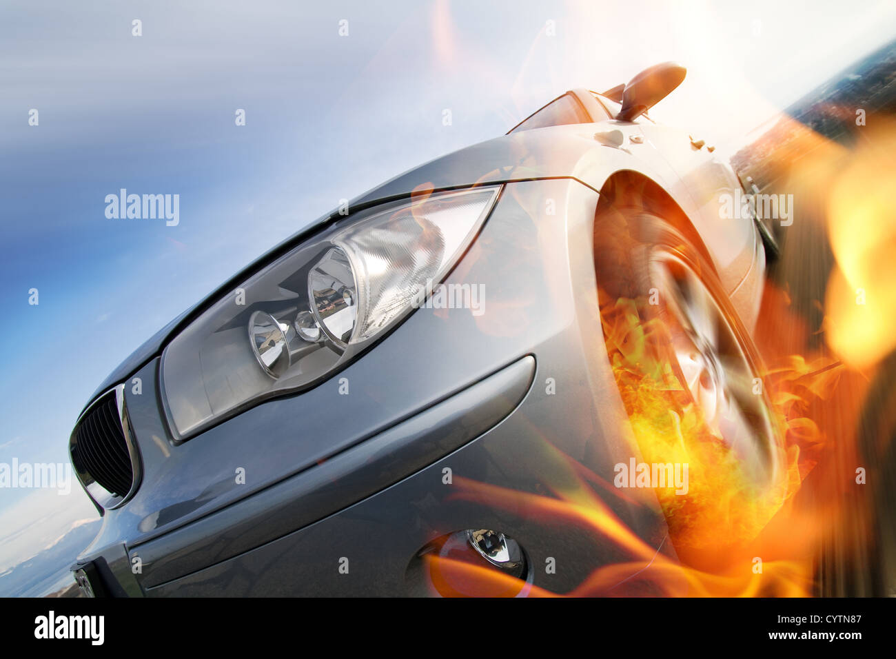 Luxury car burning hi-res stock photography and images - Alamy