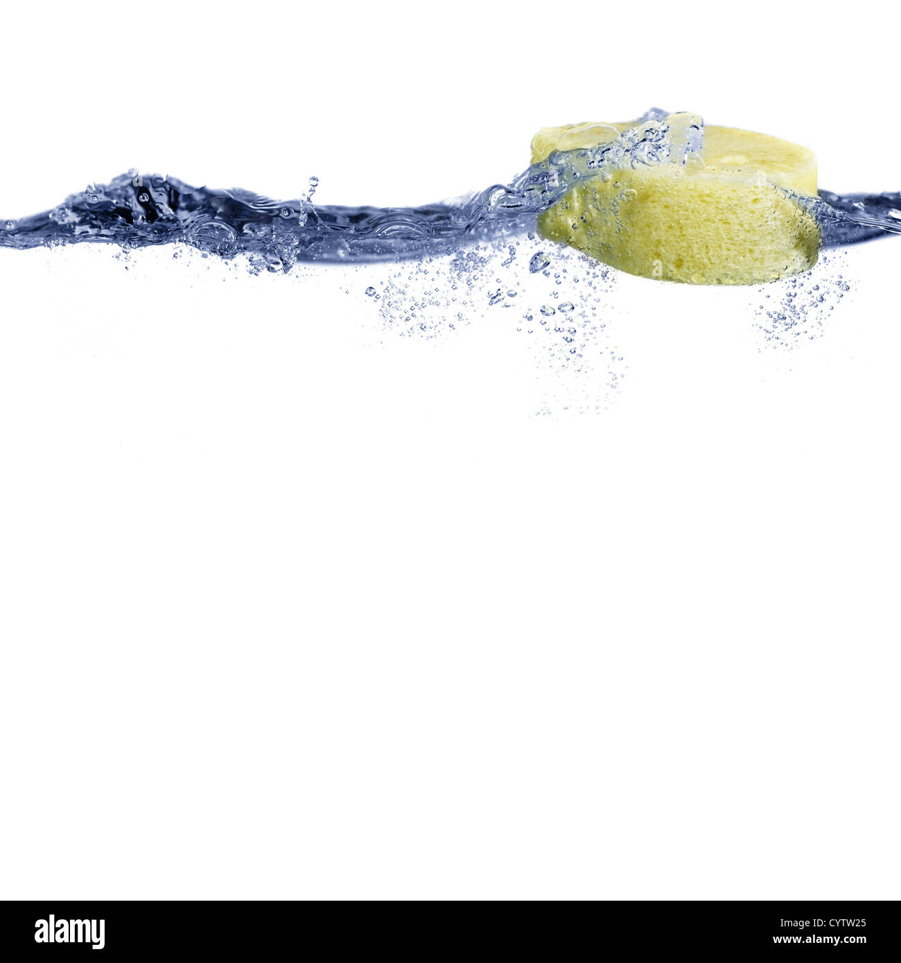 Yellow Sponge Floating in Water Stock Photo Alamy