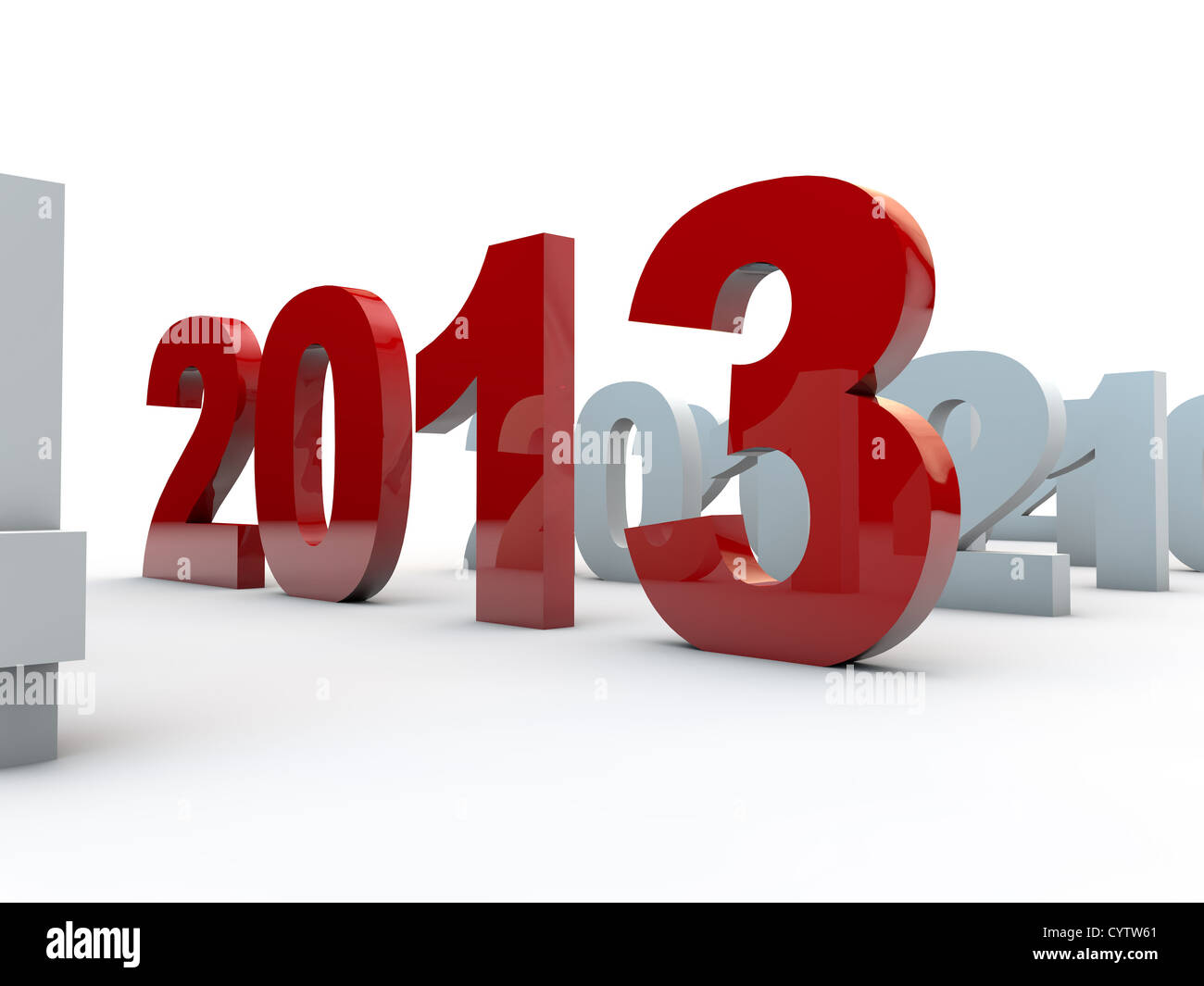 new year 2013 over white background Stock Photo
