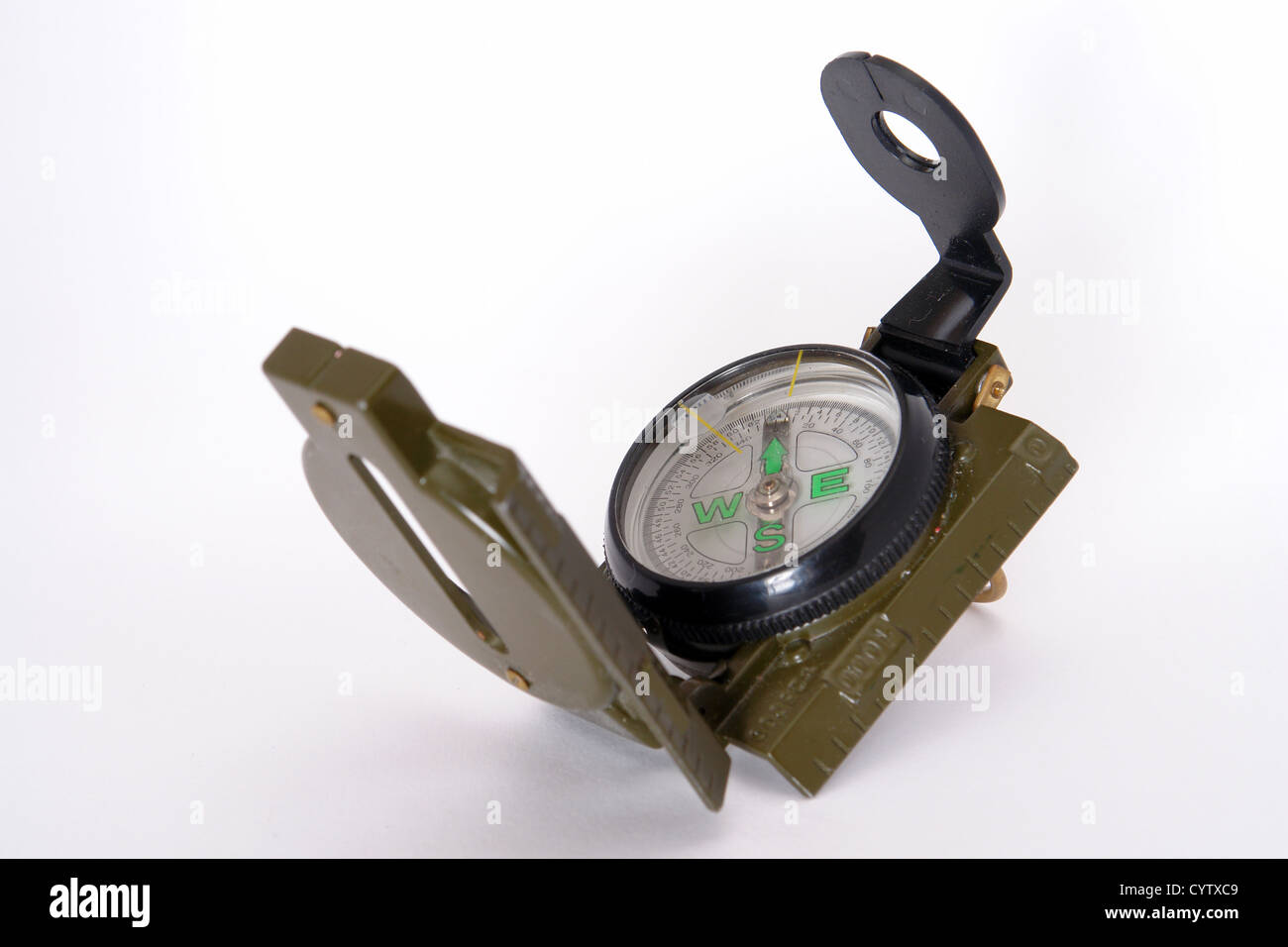 Substantive film military compass Stock Photo - Alamy