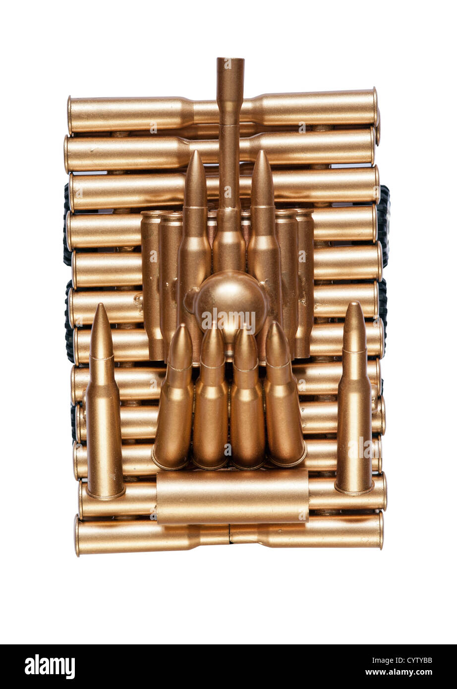 Bizarre model - tank from shells Stock Photo